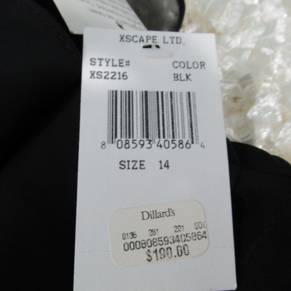 Xscape Sequined Black Dress - Picture 7 of 7
